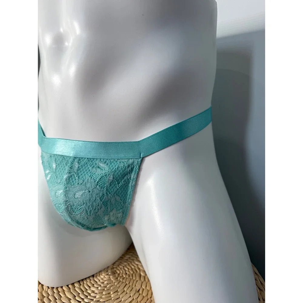 Cosabella Never Say Never Capri Blue Italian Lace‎ Thong Men's Underwear L